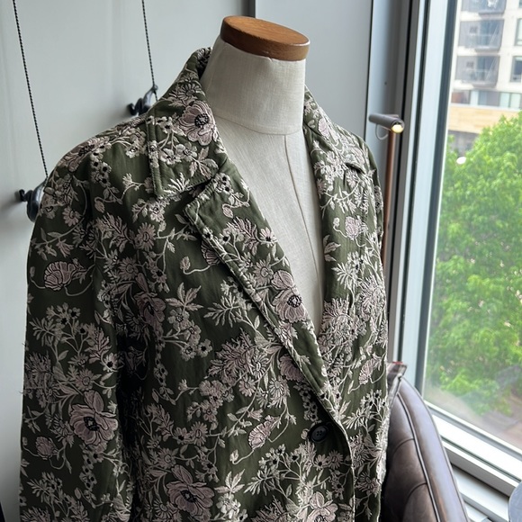 New Robert Rodriguez Floral Embroidered Car Coat Size 0 - Picture 11 of 13